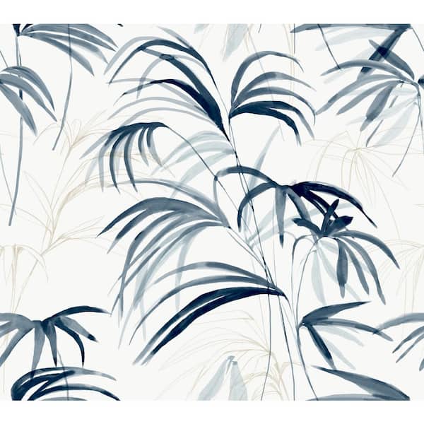 Candice Olson Inky Blue Palms Wallpaper