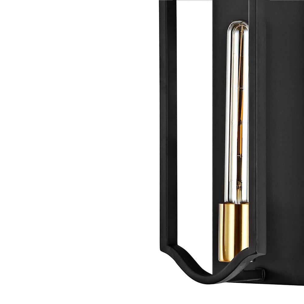 Black and Bronze Iron Dimmable Wall Sconce Light