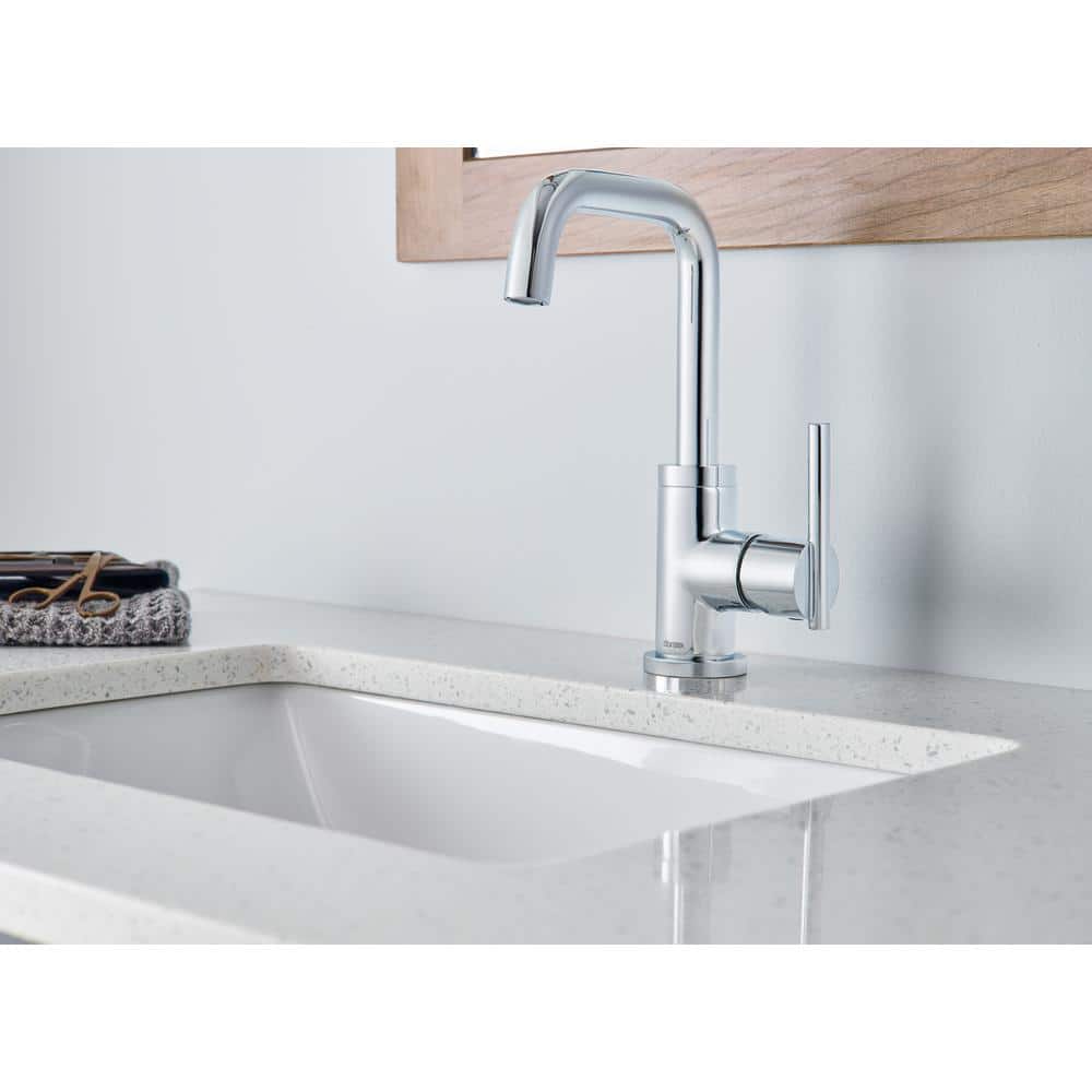 Parma Chrome Single Handle Bathroom Faucet with Drain Assembly