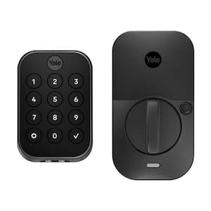 Assure 2 Lock Black Suede Keyless Single Cylinder Deadbolt with Push Button Keypad and Bluetooth