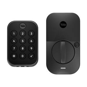 Assure 2 Lock Black Suede Keyless Single Cylinder Deadbolt with Push Button Keypad and Bluetooth