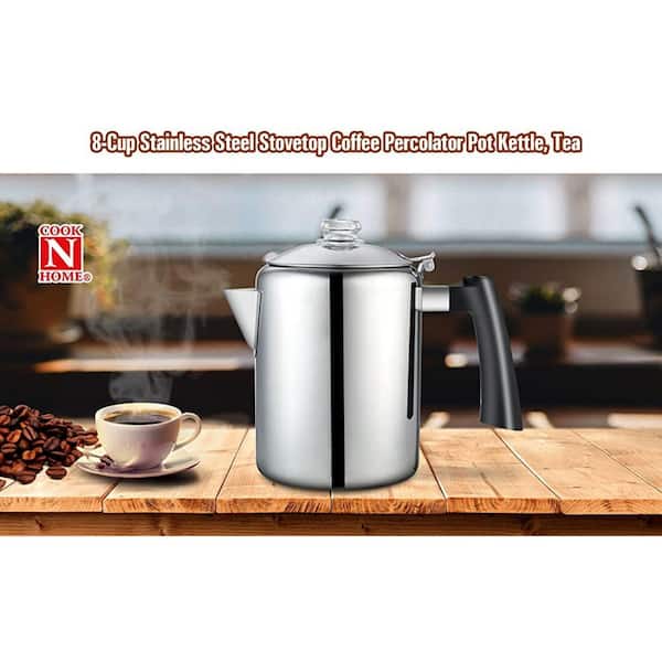 Stovetop Percolator Coffee Pot, Glass, 8 cup (40 oz) …