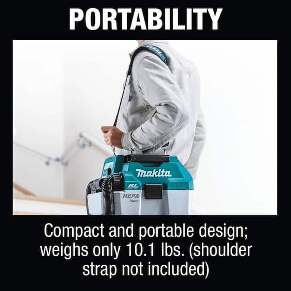 Makita 18V 5.0 Ah LXT Lithium-Ion Brushless Cordless 2 Gal. HEPA