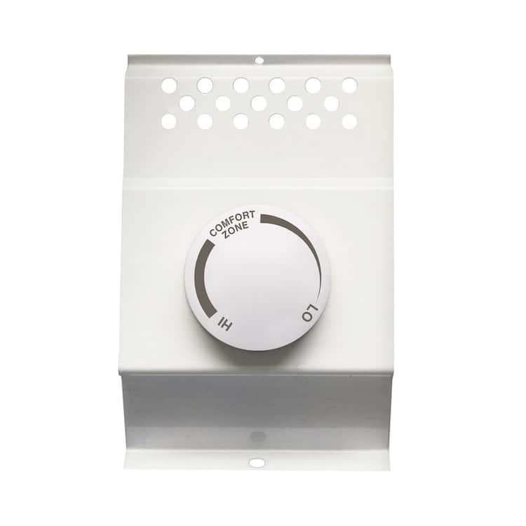Cadet Single-pole 22 Amp Line Voltage 120/240-volt Mechanical Electric Baseboard Heater Mounted Thermostat in White