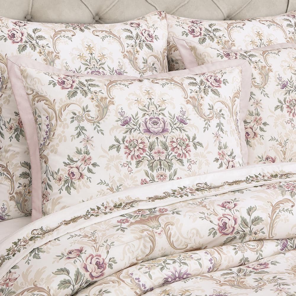 Amagansett Blush Floral Medallion Full Comforter Set