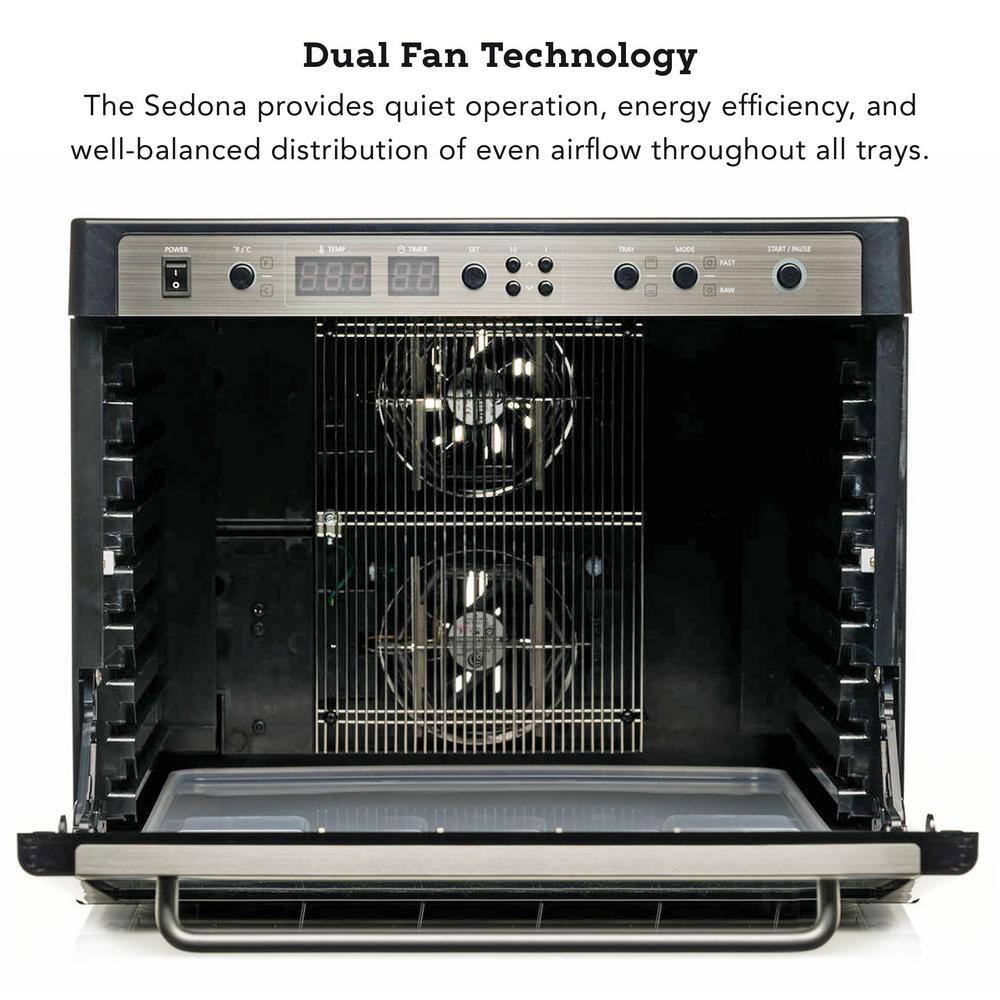 Tribest Sedona Combo Food Dehydrator with BPA-Free Plastic Trays – Black
