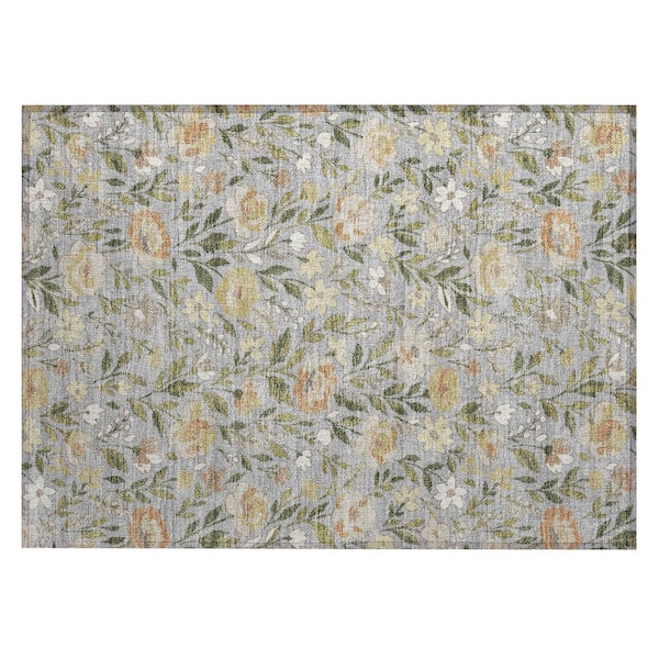 Chantille Machine Washable Indoor/Outdoor Abstract ACN2438 Gray 2 ft. x 3 ft. Accent Rug