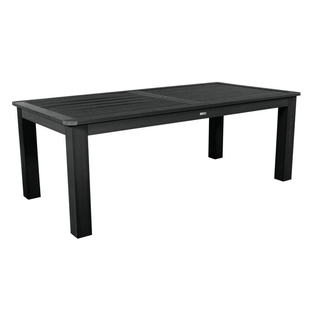 Highwood Spacious Black Rectangular Outdoor Dining Table 42"x84"