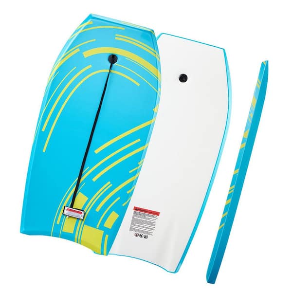 42 in. Bodyboard for Beginners, Youth up to 180 lbs., wl EPS Foam Core, Wrist Leash, UV-Resistant, and Bodyboard Trainer