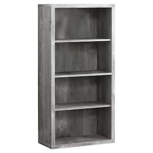 48 in. Grey with 4-Storage Shelves Composite Bookcase