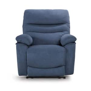 Noble House Kearney Traditional Navy Blue Tweed Fabric Glider Recliner ...