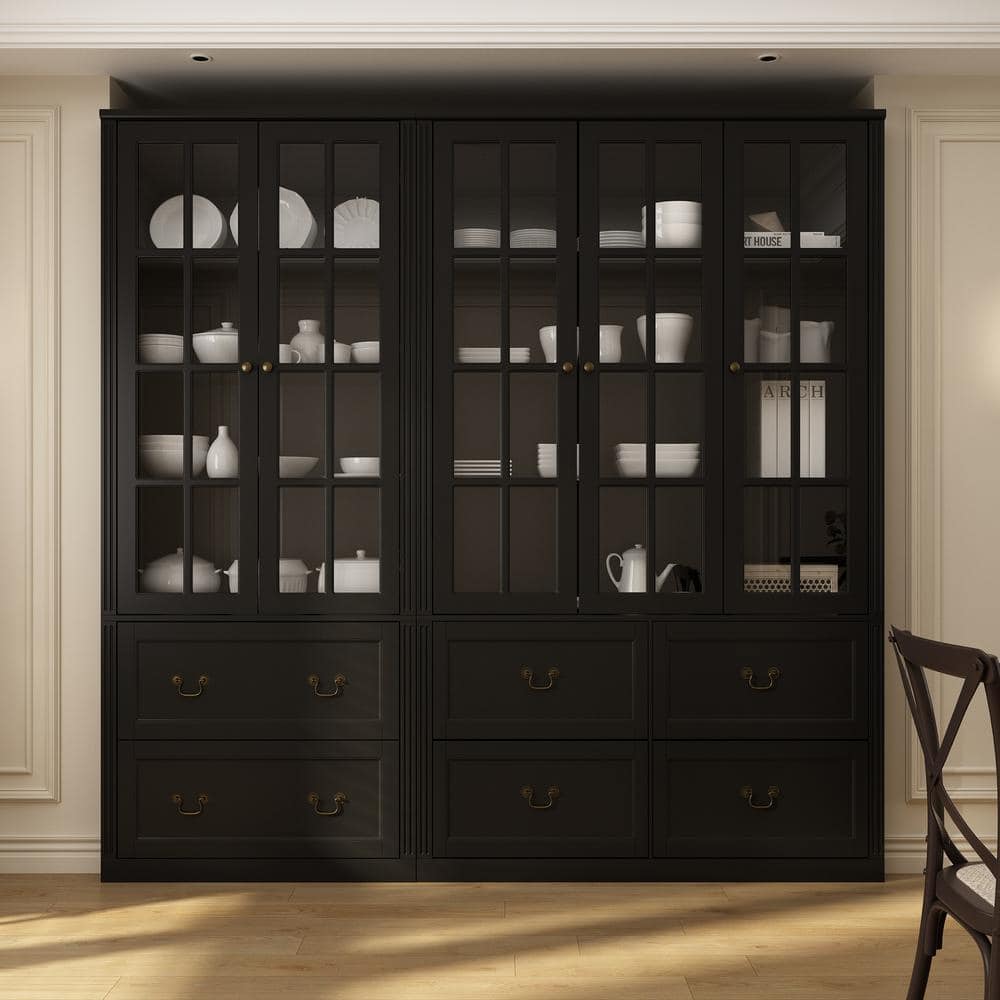 家具 cabinet IDÅSEN high cabinet with drawer and doors, dark green, 173