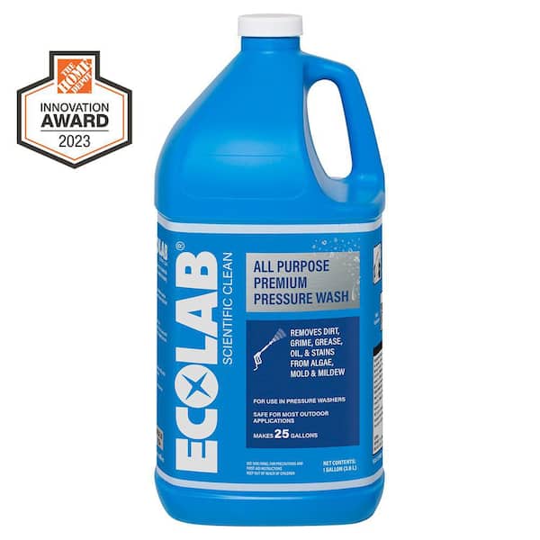 ECOLAB 1 Gal. All Purpose Premium Pressure Wash Concentrate, Removes Stains on Patios, Cars, Wood and Utility Trailers