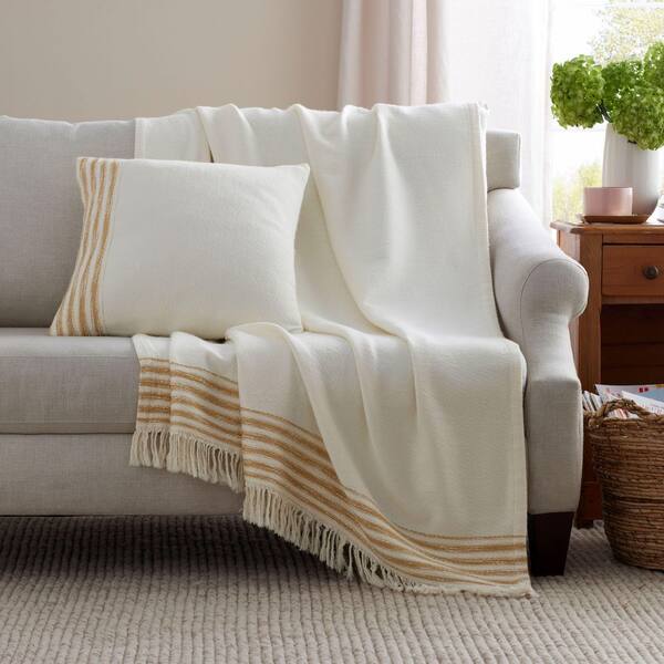Company Cotton Belinha Collection Gold Throw Blanket