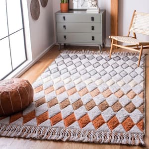 Sahara Gray/Charcoal 4 ft. x 6 ft. Geometric Area Rug