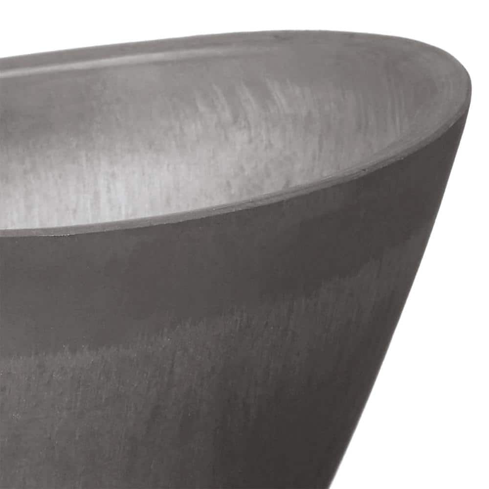 Gray Composite Oval Indoor/Outdoor Planter Pot