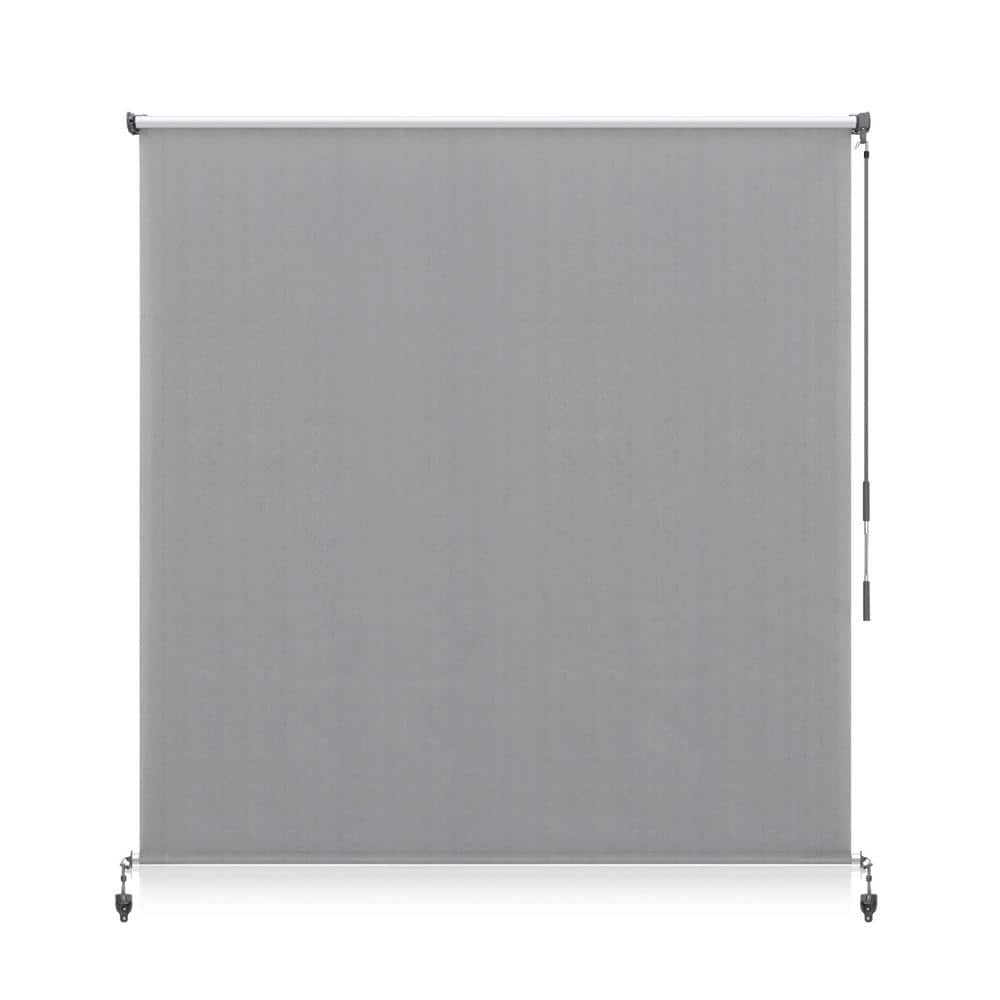 7 ft. W x 8 ft. H Outdoor Cordless Roller Shade Blinds with 95% UV Protecti
