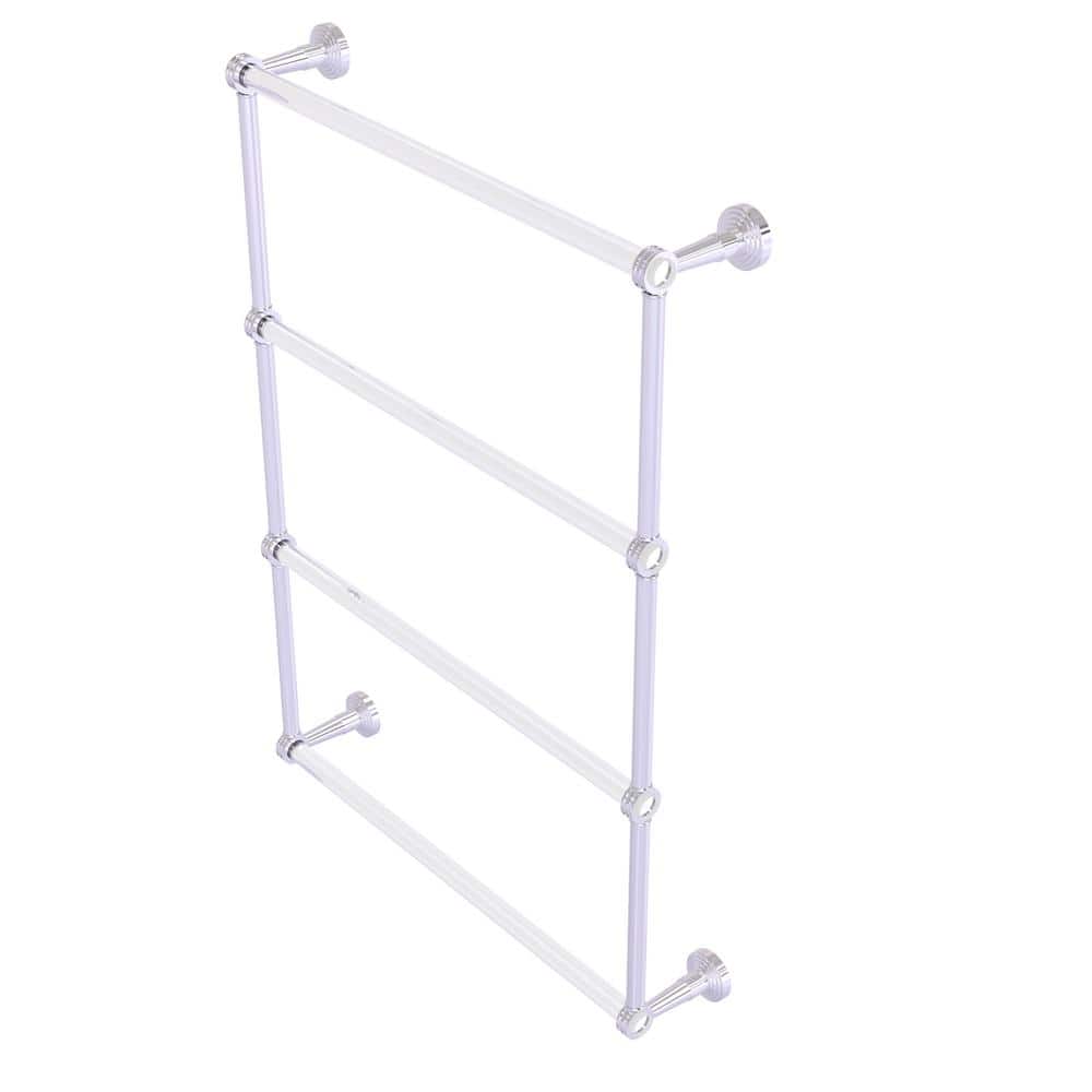 Polished Chrome 24.6'' Ladder Towel Bar with Acrylic Bars