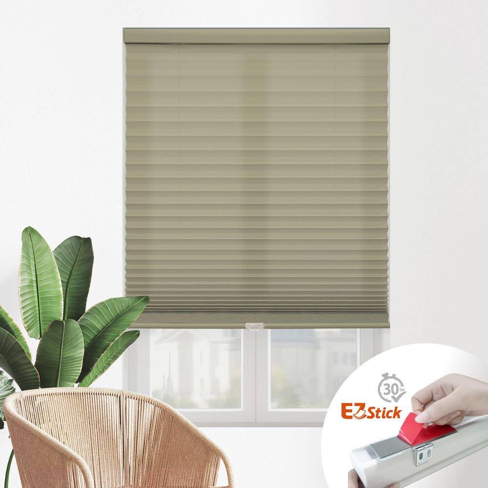 Camel Cordless Light Filtering EZ Stick No Tools No Drill Polyester Pleated Shades-30.5 in. W x 48 in. L price history on PriceWatchPro