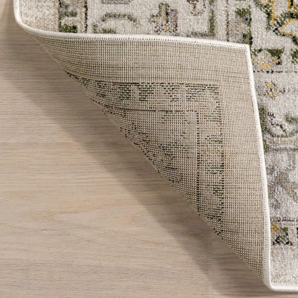 nuLOOM Cady Cream 8 ft. x 10 ft. Machine Washable Transitional