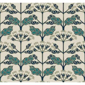 60.75 sq. ft. Tracery Blooms Wallpaper