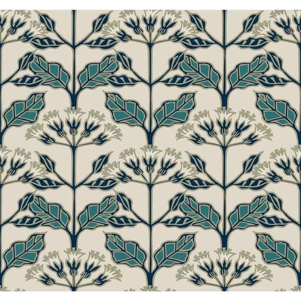 York Wallcoverings 60.75 sq. ft. Tracery Blooms Wallpaper