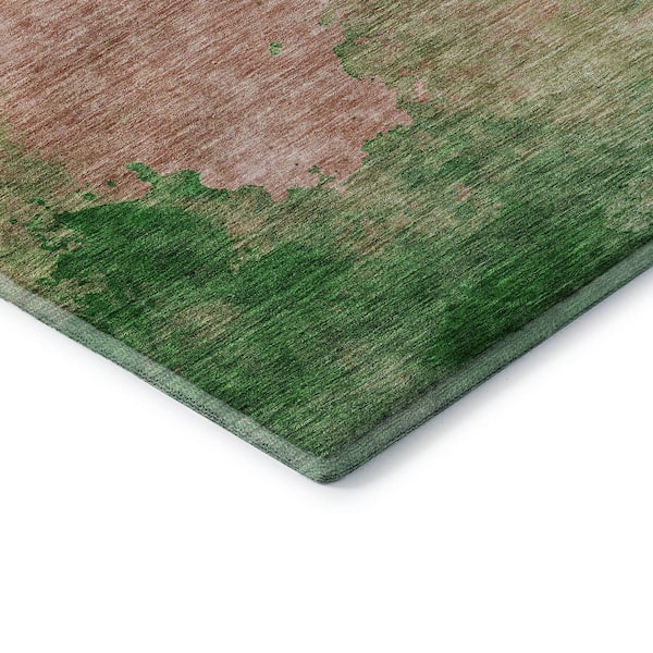 Mayfield Premium Machine Washable Abstract AMF1138 Pink 9 ft. x 12 ft. Area Rug