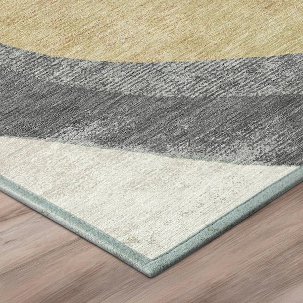 Chantille Machine Washable Indoor/Outdoor Abstract ACN3035 Ivory 5 ft. x 7 ft. 6 in. Area Rug