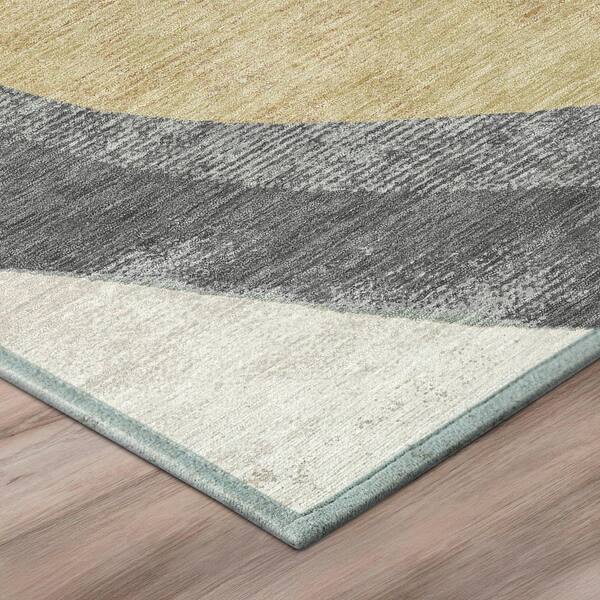 Chantille Machine Washable Indoor/Outdoor Abstract ACN3035 Ivory 9 ft. x 12 ft. Area Rug