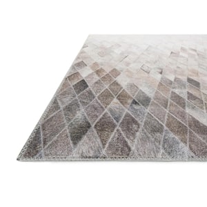 Maddox Sand/Taupe 2 ft. 6 in. x 7 ft. 6 in. Contemporary 100% Polyester Runner Rug