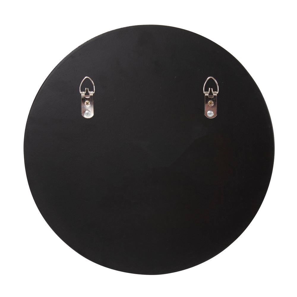Floral Silhouette 12" Round Frameless Glass Wall Mirror Set