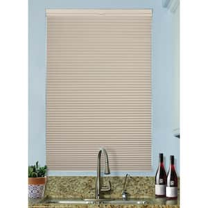 Fawn Cordless Top-Down/Bottom-Up Blackout Fabric Cellular Shade 9/16 in. Single Cell 25 in. W x 72 in. L