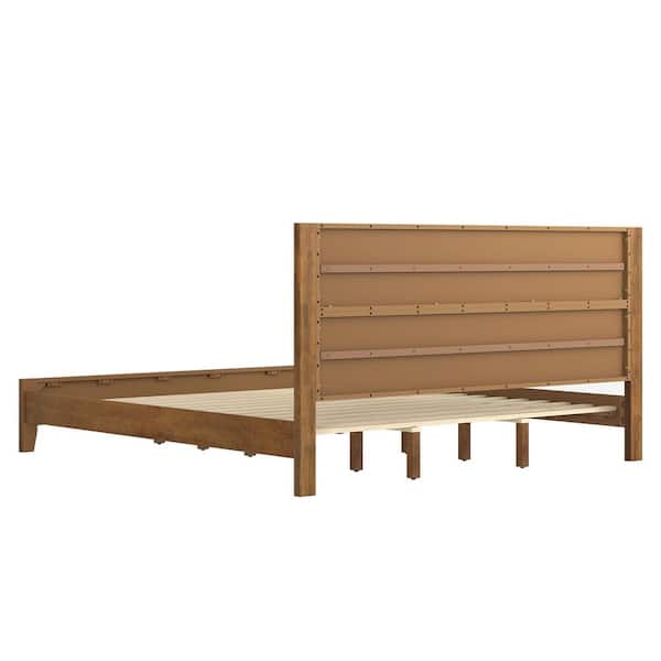 OrangeOne Lessio Light Brown Mid-Century 13.7 in. Solid Wood Frame