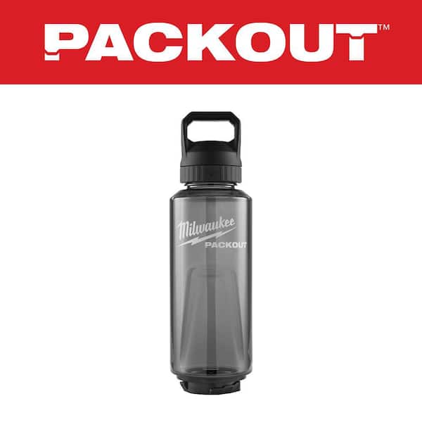 PACKOUT 48 Oz. Black Plastic Bottle with Chug Lid