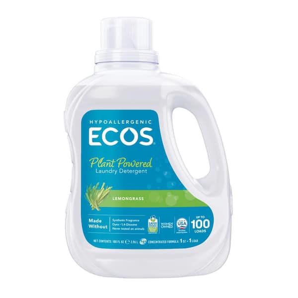 ECOS Lemongrass Scented Liquid Laundry Detergent, 100 oz.