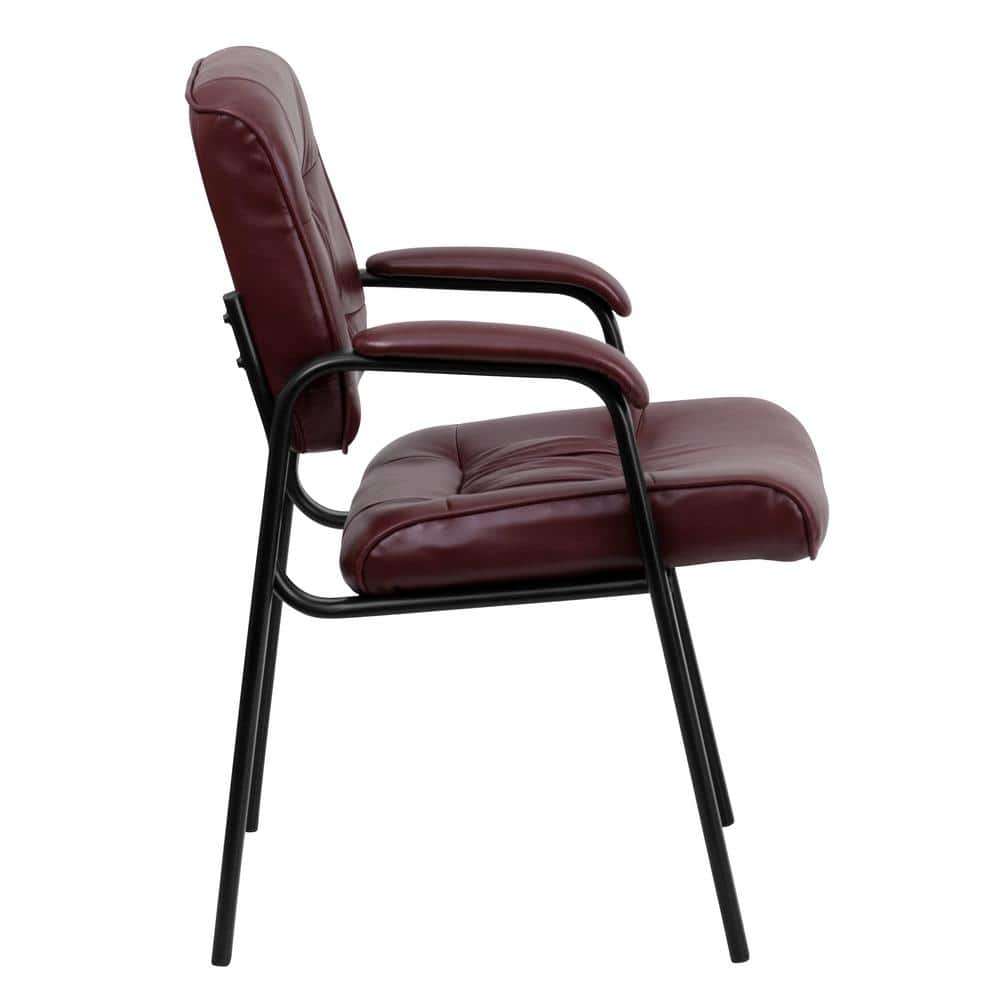 Burgundy LeatherSoft High Back Swivel Executive Chair with Metal Frame
