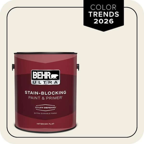 BEHR ULTRA 1 gal. Designer Collection #DC-003 Blank Canvas Extra Durable Flat Interior Paint & Primer