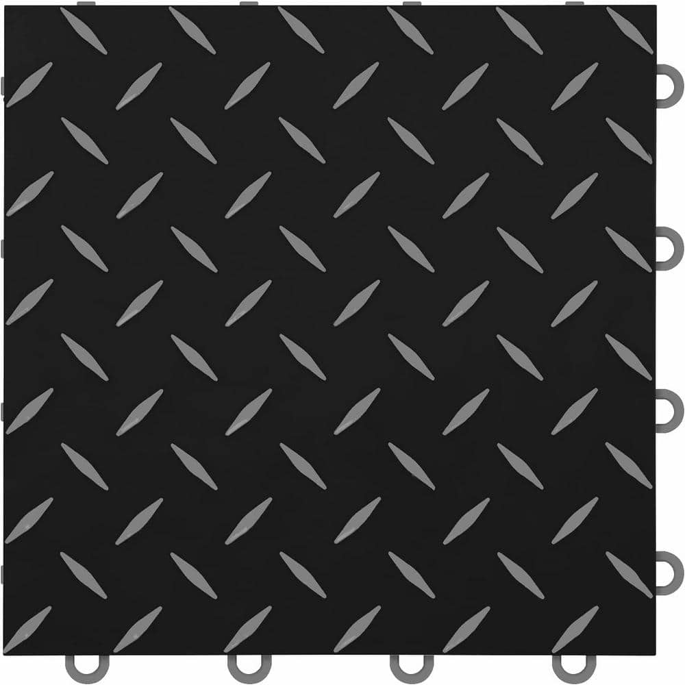 Nitro Pro 5/8 in. Garage Tiles, Black/Gunmetal, 12 in. x 12 in., 40-Pack, Covers 40 sq. ft., Interlocking Floor Tiles price history on PriceWatchPro