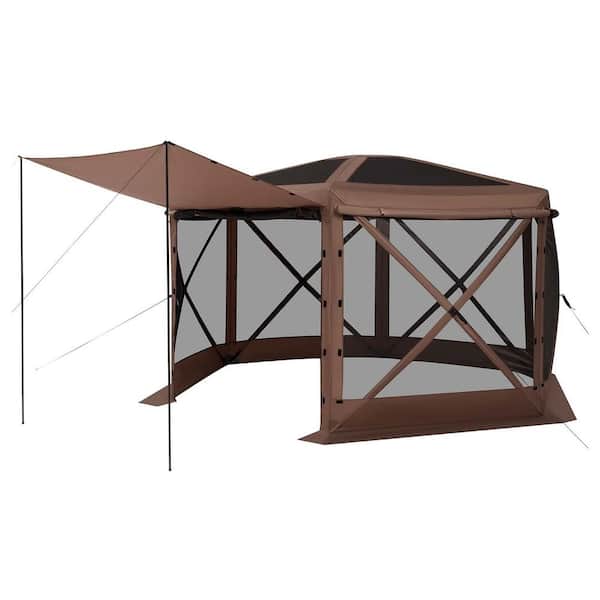 SKONYON 6-Sided Pop-Up Screen House Tent with Removable Top and