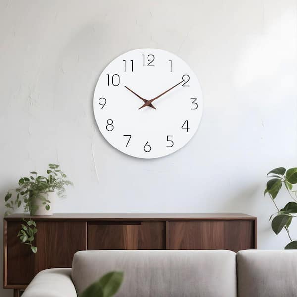 12 in x 12 in Wall Clock Silent Non Ticking Battery Operated