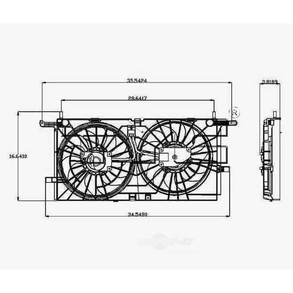 TYC Dual Radiator and Condenser Fan Assembly 621530 The Home Depot