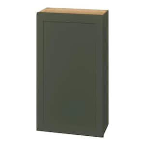 Avondale 24 in. W x 12 in. D x 42 in. H Ready to Assemble Plywood Shaker Wall Kitchen Cabinet in Fern Green