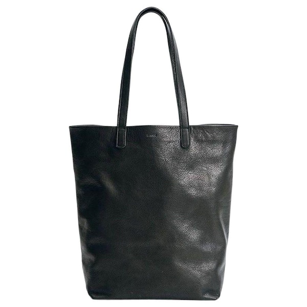 Home Decorators Collection Basic Leather Tote Bag in Black 9511300200 ...