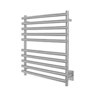 Rome 10-Bars Hardwired 120-Volt 31 in. Towel Warmer in Brushed Stainless Steel