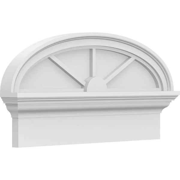 2-3/4 in. x 24 in. x 12-7/8 in. Elliptical 3-Spoke Architectural Grade PVC Combination Pediment Moulding