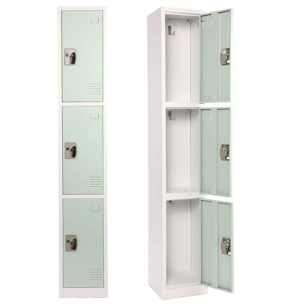 3-Tier 72 in. H Steel Commercial Storage Locker Cabinet with Key Locks in Misty Green price history on PriceWatchPro