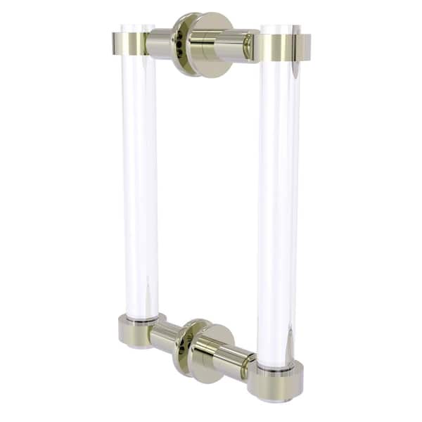 Allied Brass Clearview 8 in. Back to Back Shower Door Pull in Polished Nickel