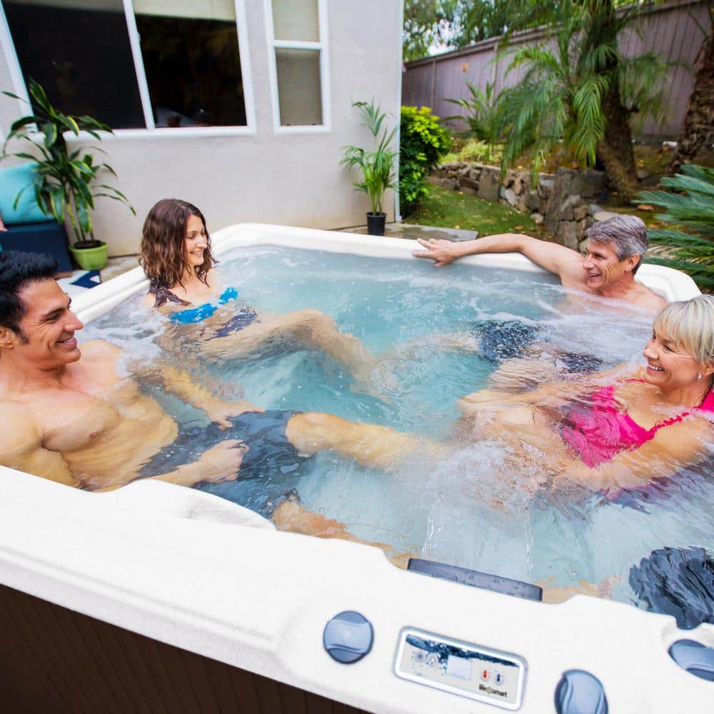 Lifesmart 5-Person Rectangle Spa with Multi-Color LED Light