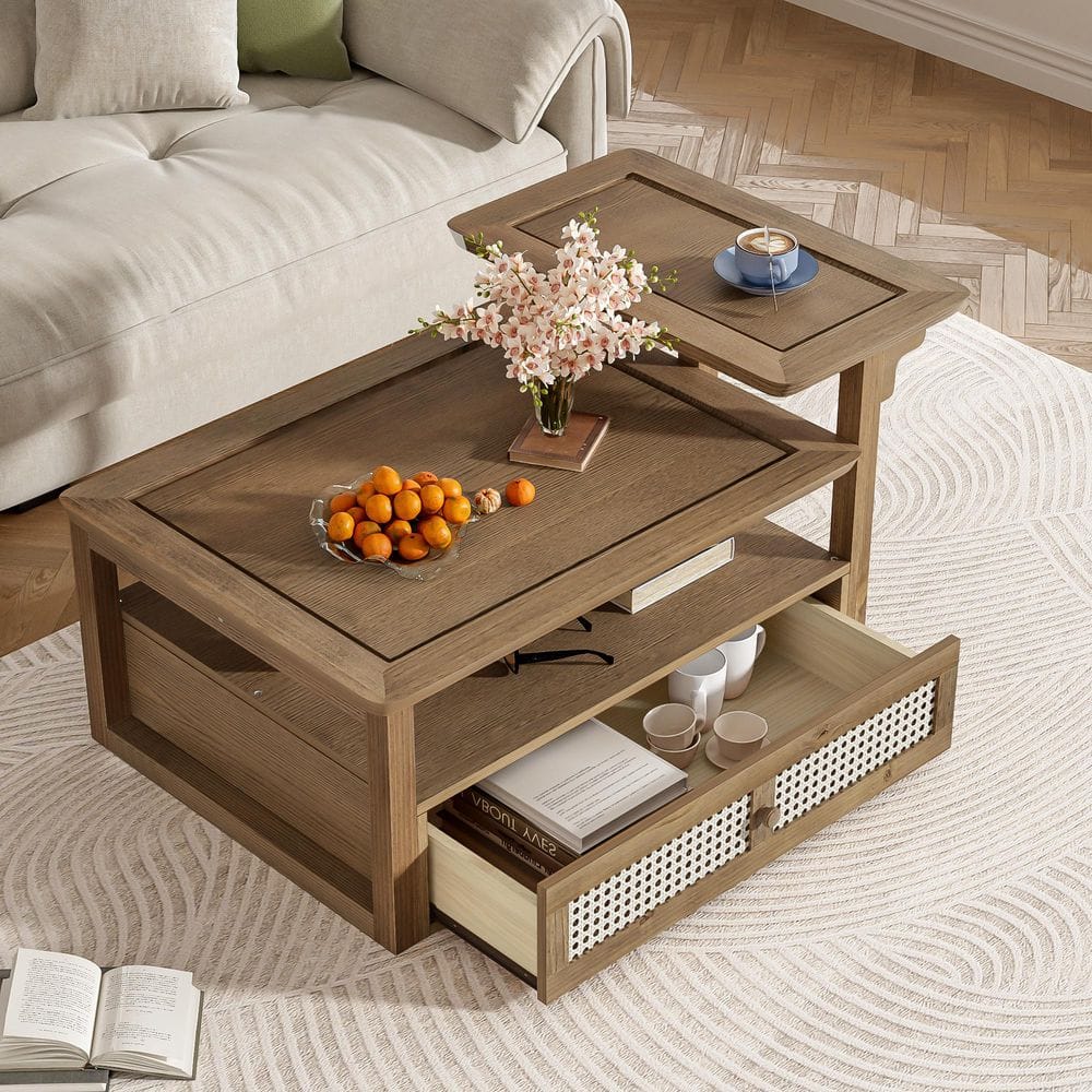 DH TEA TABLE WITH SHELF L ダークブラウン DH TEA TABLE WITH SHELF L