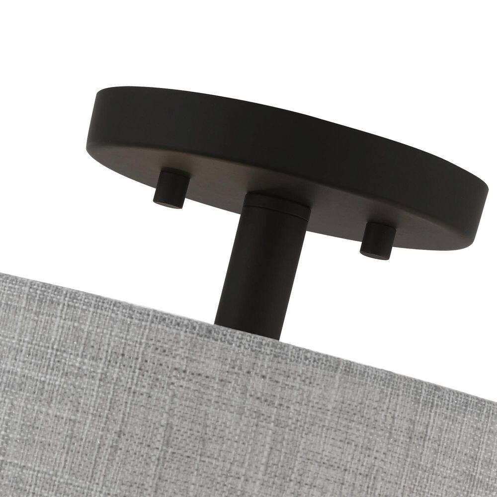 Elmhurst Black and Gray 4-Light Drum Semi-Flush Mount